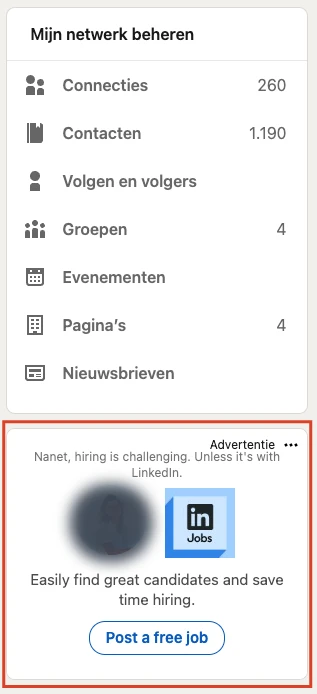 B2B LinkedIn Ads Dynamische Advertentie