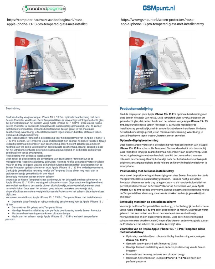 Externe duplicate content