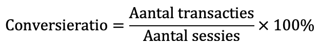 Formule om de conversieratio te berekenen