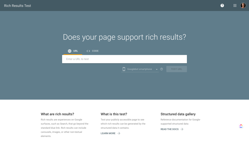 Google Rich Results Test