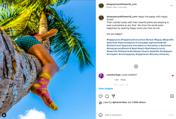 Happy Socks maakt gebruik van influencers als off-page SEO strategie
