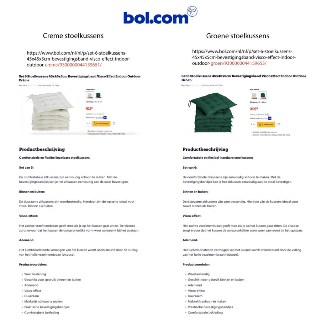 Interne duplicate content