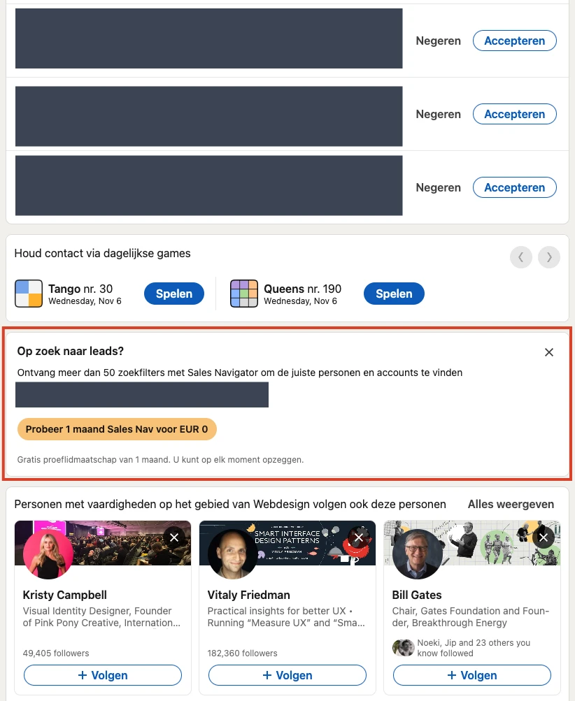 LinkedIn Tekstadvertentie