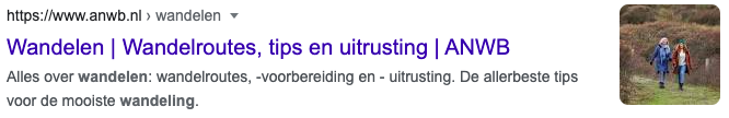 Meta omschrijving wandelen