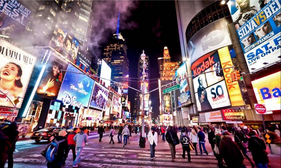 Outbound marketing op Times Square in New York