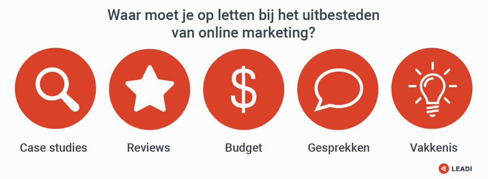 Punten van aandacht online marketing uitbesteden