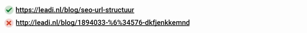 SEO URL-structuur met zoekwoorden