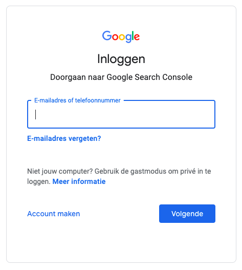 Stap 2. Inloggen bij Google