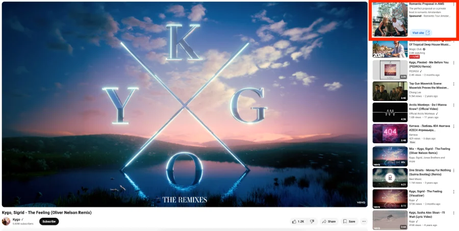 YouTube Display banner