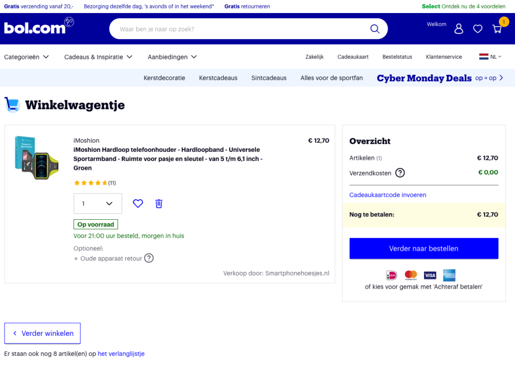 bol.com winkelwagen