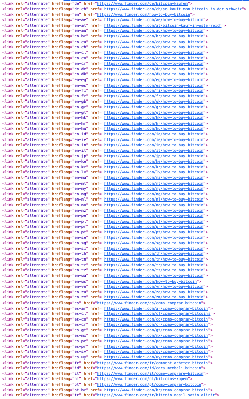 hreflang tags Finder