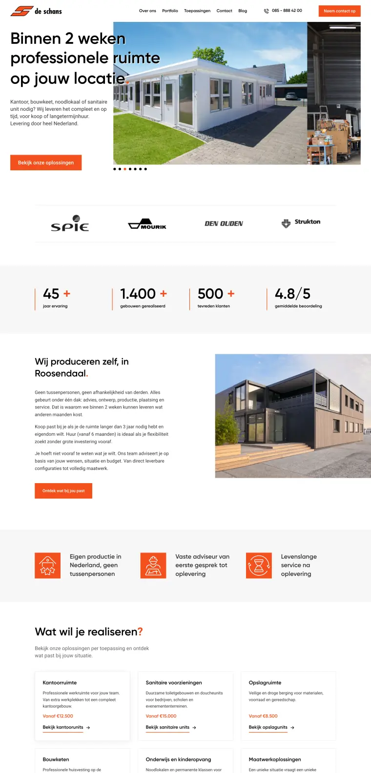 Homepage van De Schans