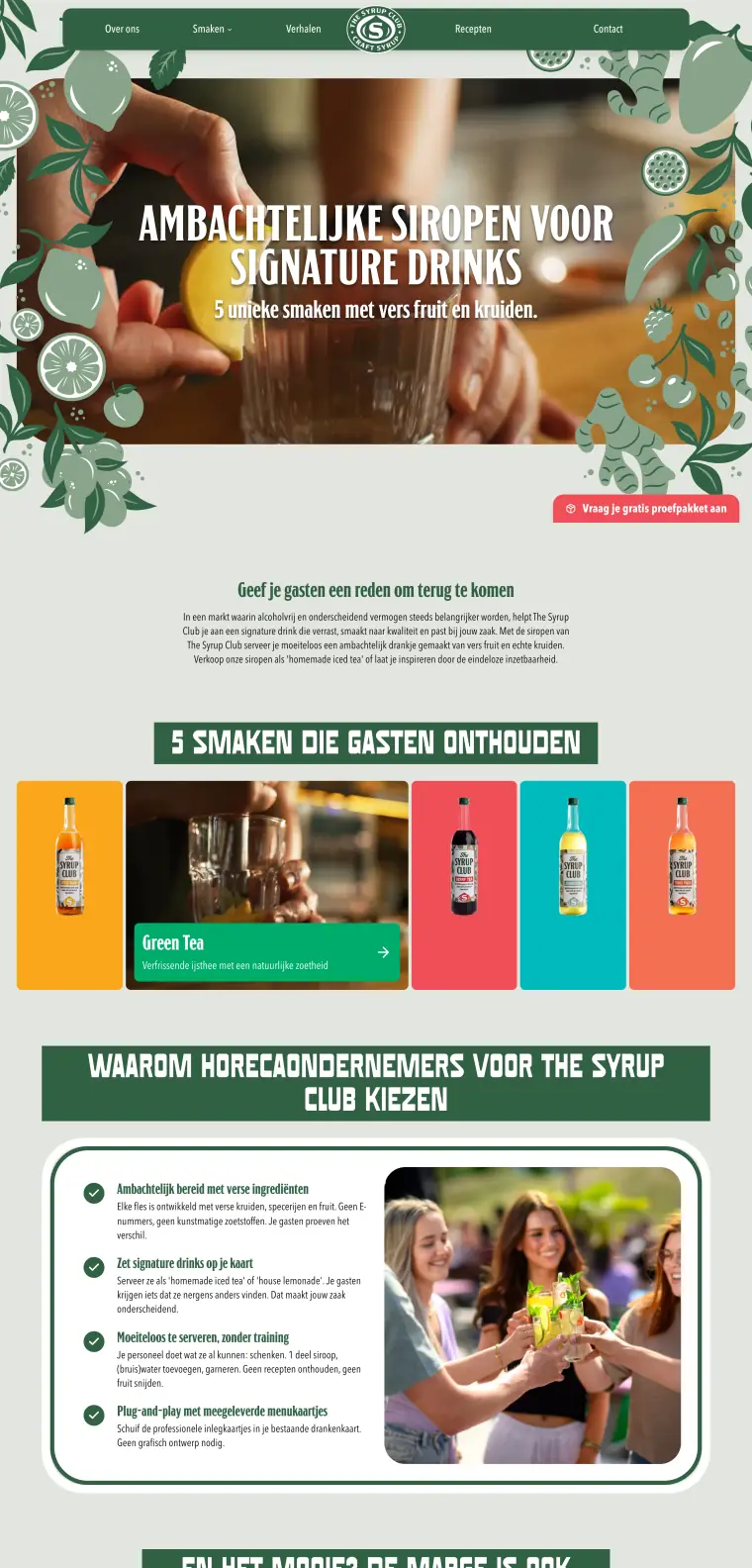 Homepage van The Syrup Club