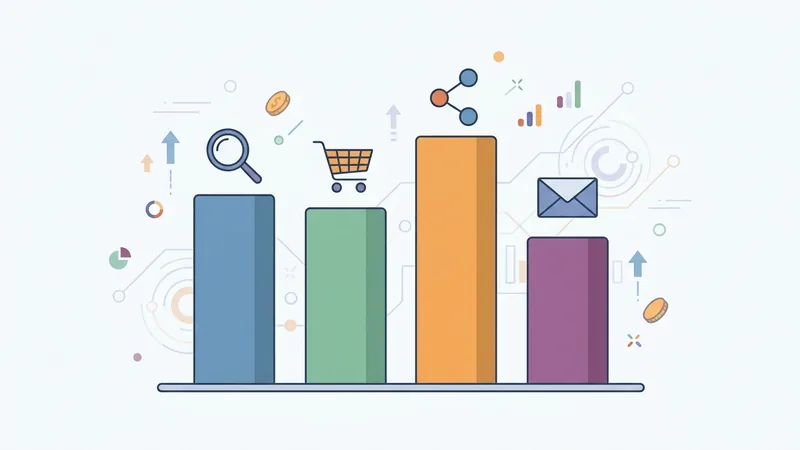 Staafdiagram met ROI-benchmarks per B2B marketingkanaal: SEO, e-mailmarketing, LinkedIn Ads, Google Ads en cold outbound